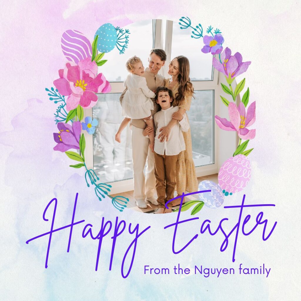 Easter family card example